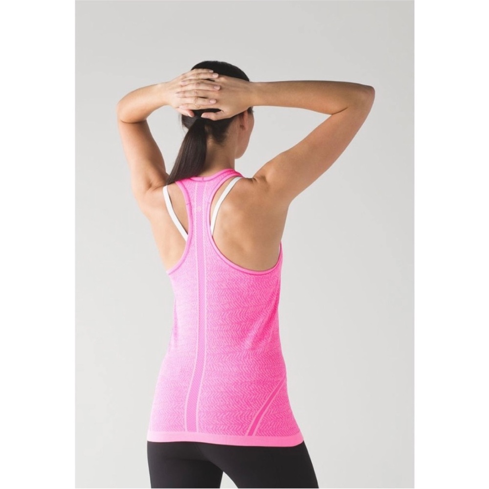 Lululemon Swiftly Tech Racerback Heathered Raspberry - Picture 2 of 6